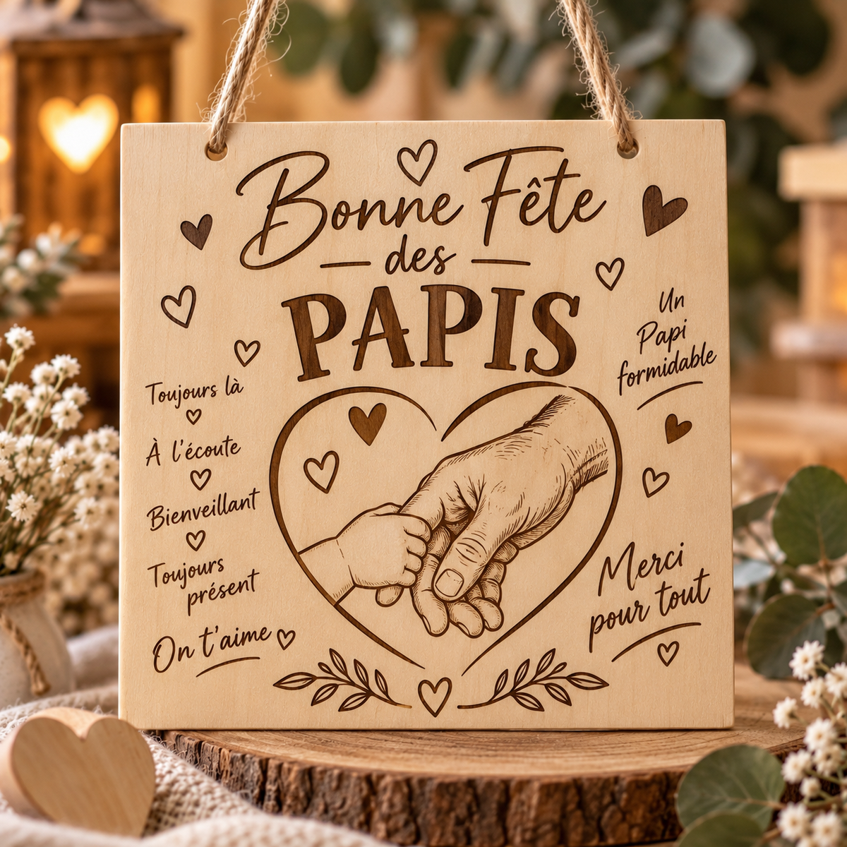 Plaque décorative personnalisée – Fête des Papis