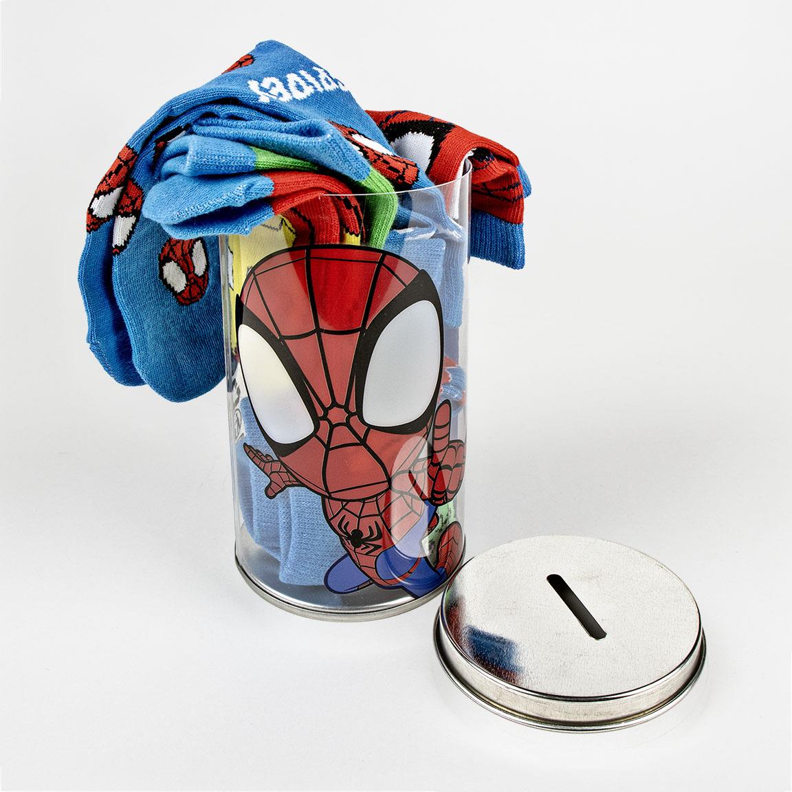 Coffret tirelire de 4 paires de chaussettes - Spidey