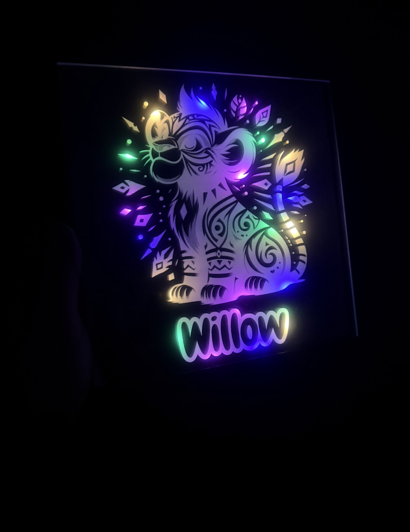 Gravure sur miroir Roi Lion