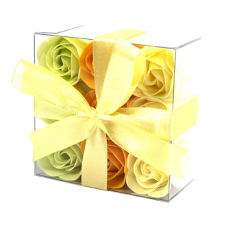 Boîte de 9 Roses de Savon - Rose du Printemps