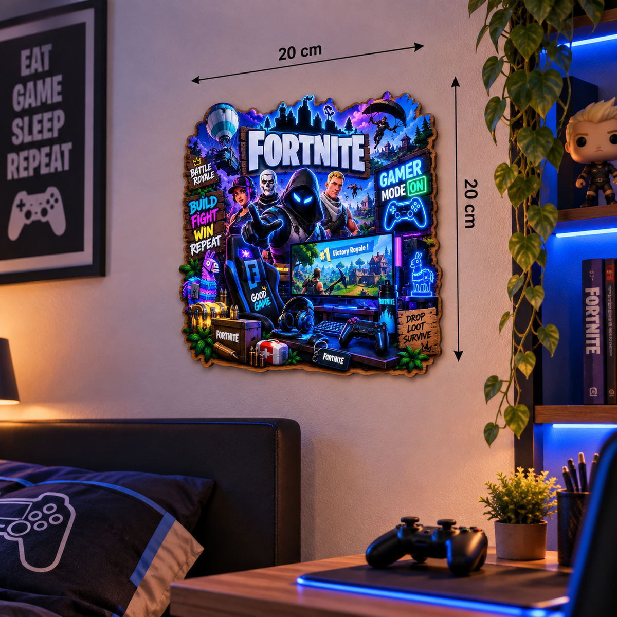 Décoration murale Fortnite 20cm
