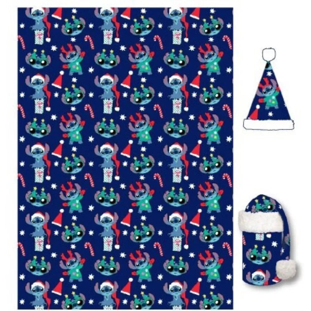 Plaid + bonnet noël - Stitch