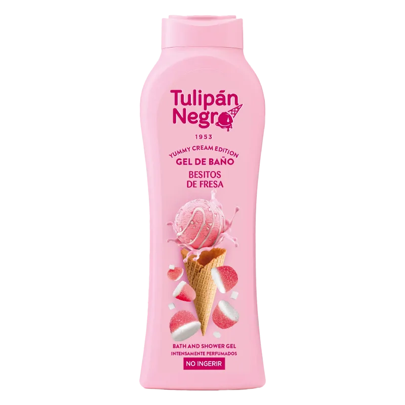 Gel douche Tulipan Negro 650ml - Bonbon fraise