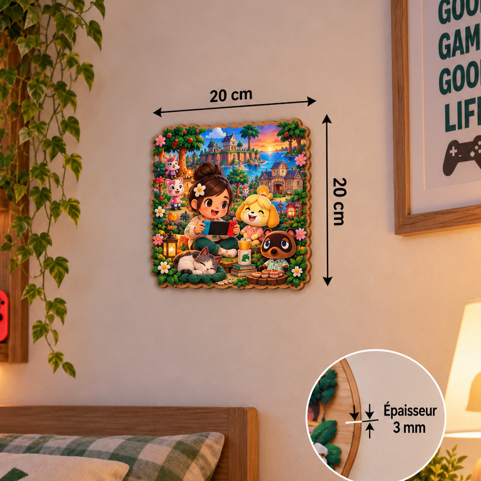 Décoration murale Animal Crossing 20cm
