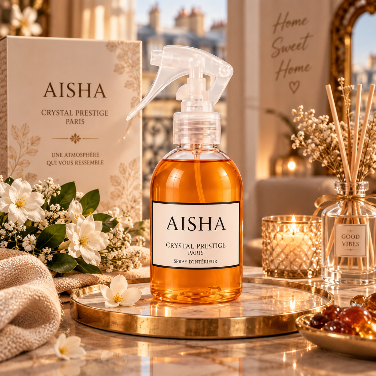 Spray d’Intérieur Aisha 250 ml - Crystal Prestige Paris
