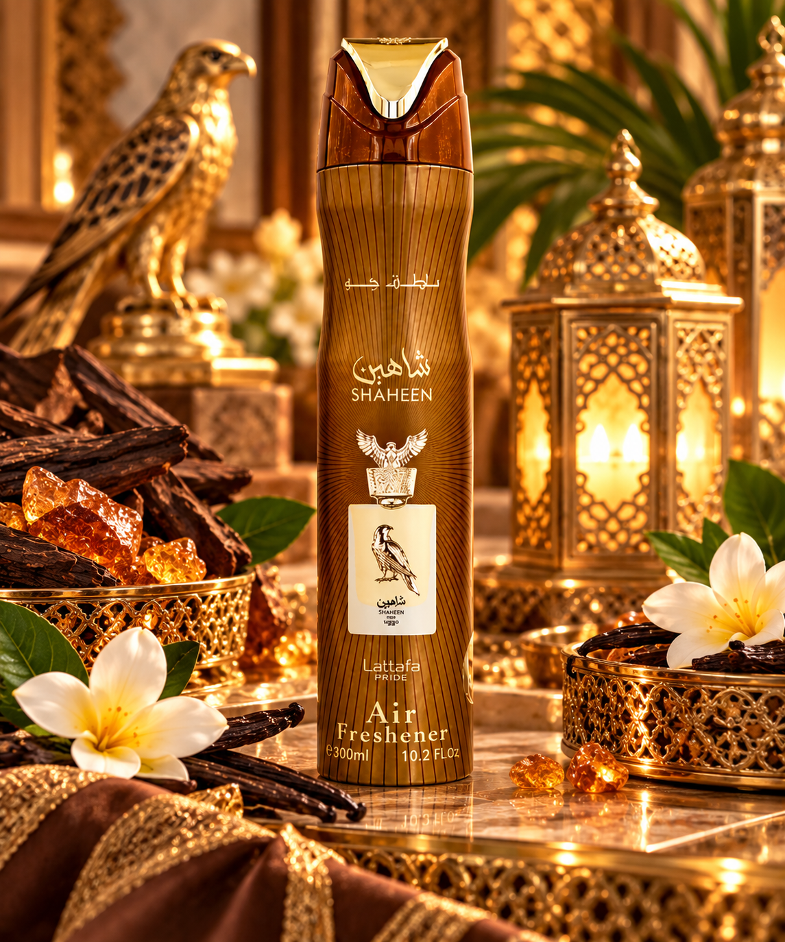 Shaheen Gold – Désodorisant d’intérieur LATTAFA PRIDE 300 ml