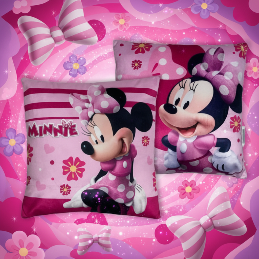 (Précommande) Coussin décoratif Minnie 38x38 cm en velours