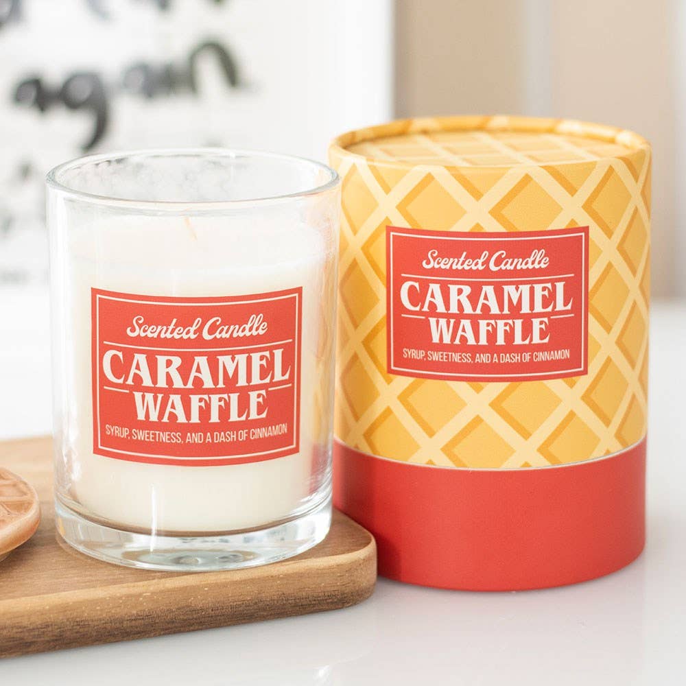🧇 Bougie Parfumée Gaufre au Caramel