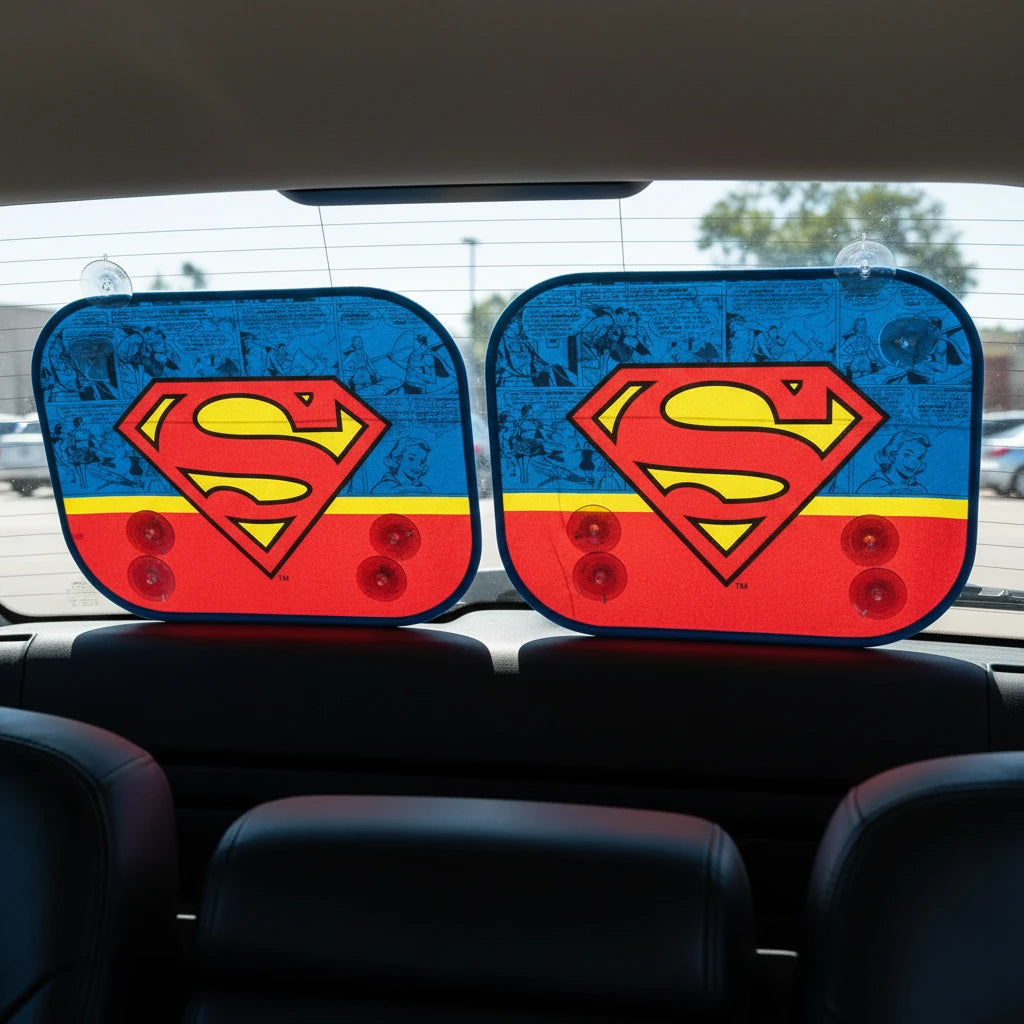 (Précommande) Pare-soleil Superman pour fenêtre, lot de 2