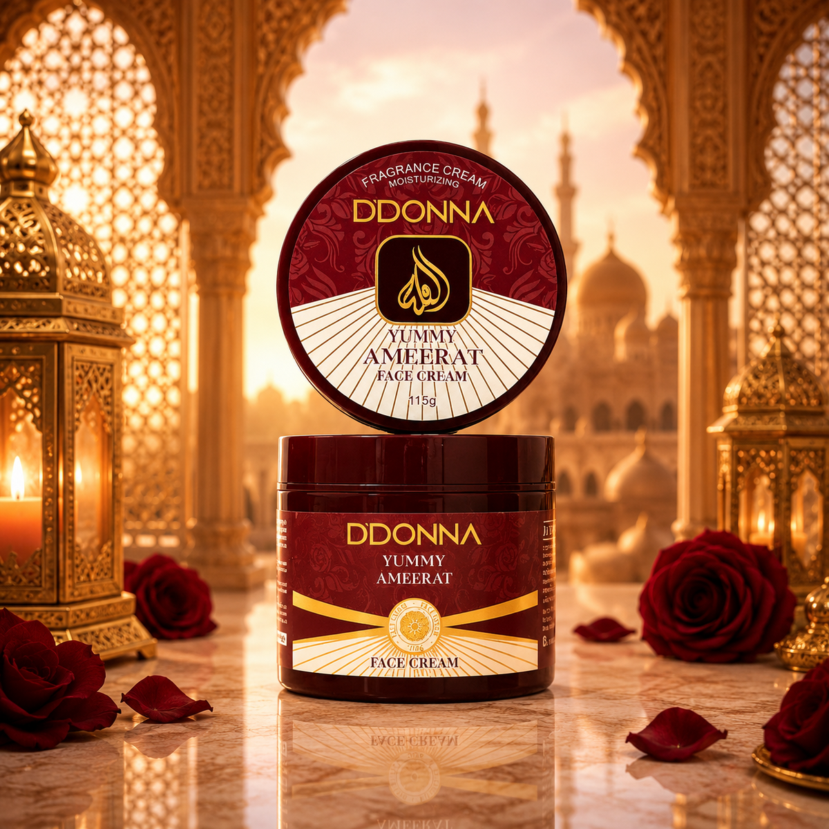 🌹✨ Crème Visage au Collagène Yummy Ameerat Al Arab – D’Donna Dubai – 115 g