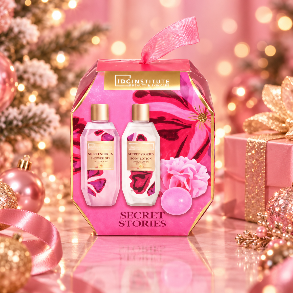 🌸 Secret Stories – Coffret Cadeau Fleuri - Gel douche, lait corps, bombe de bain et fleur de bain 🌸