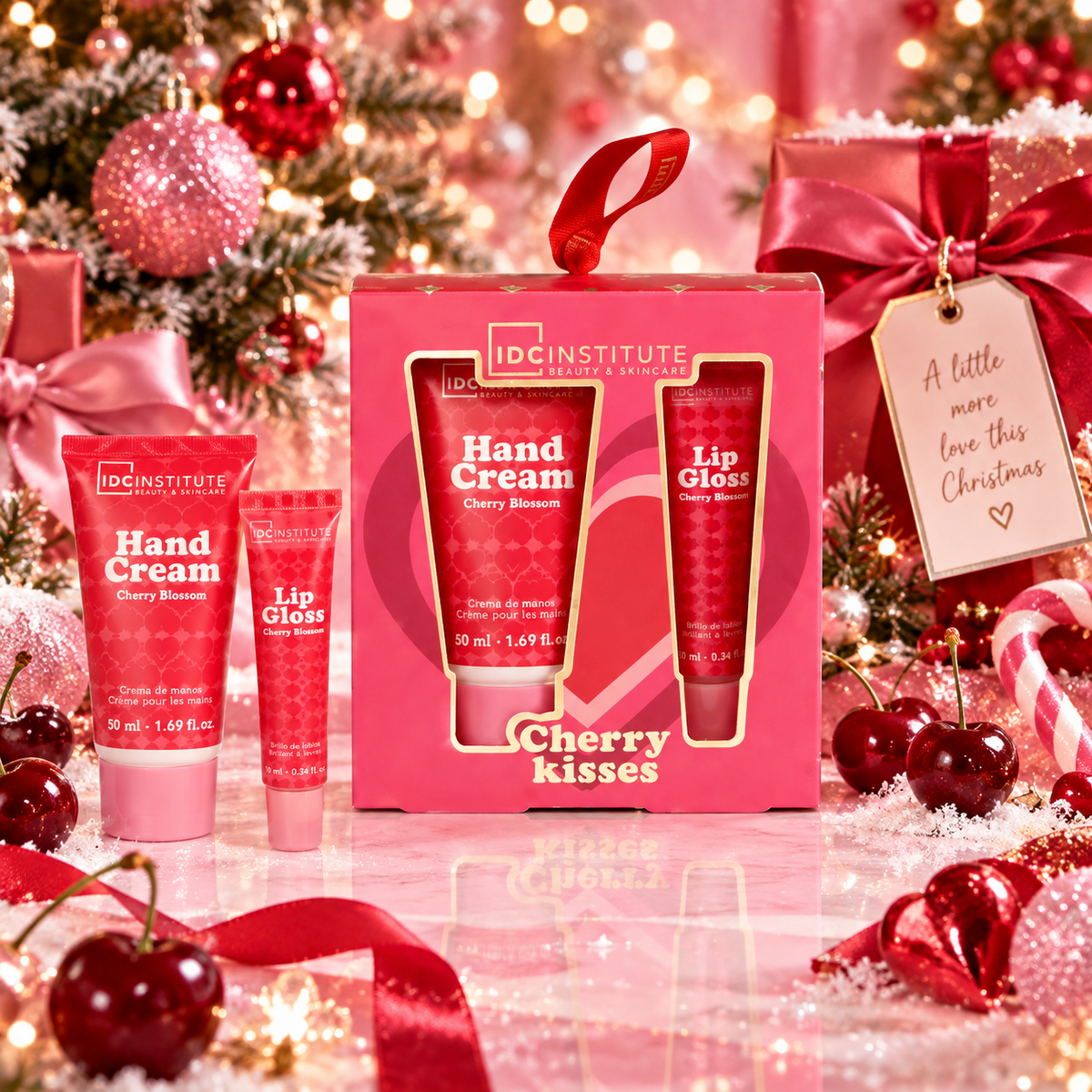 Coffret Beauté Cherry Kisses – Crème Mains & Gloss Lèvres 🎁🍒