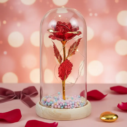 (Précommande) Dôme Lumineux “Rose Éternelle” – Collection Saint-Valentin