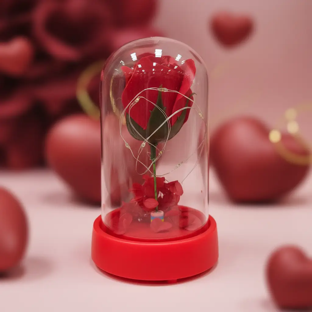 (Précommande) Dôme Lumineux “Rose Éternelle” – Collection Saint-Valentin