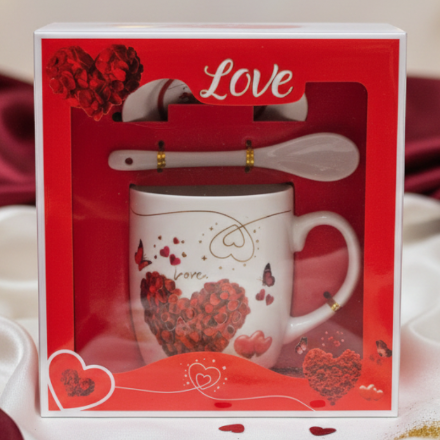 (Précommande) Coffrets Cadeaux Céramique Premium – Set 3 Pièces (Mug, Soucoupe et Cuillère)