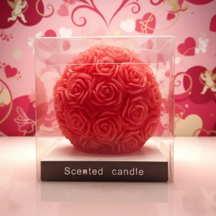 (Précommande) Bougie Parfumée “Sphère de Roses” – Collection Prestige Saint-Valentin