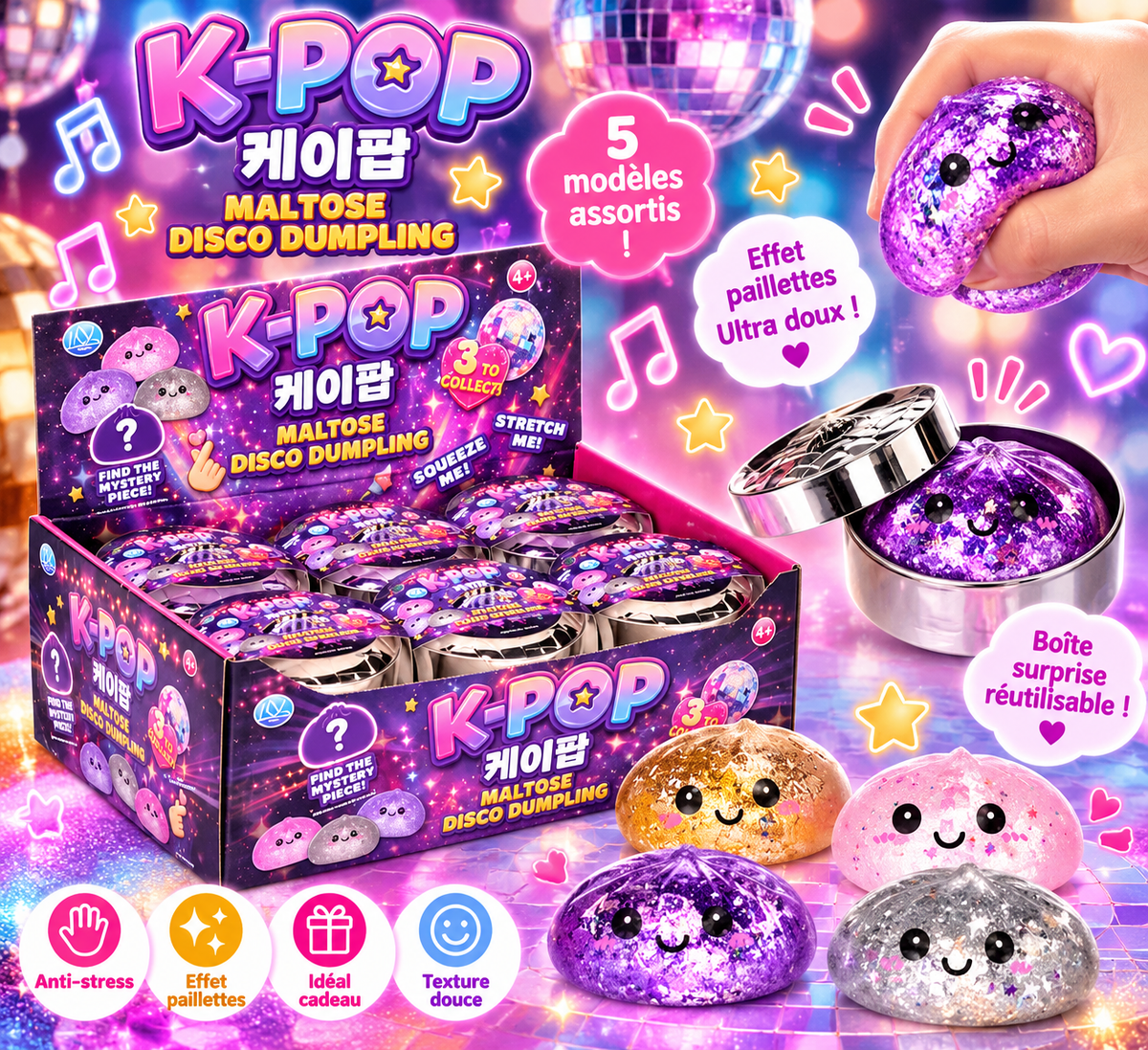 🎵✨ Dumpling K-Pop Disco Surprise ✨🎵