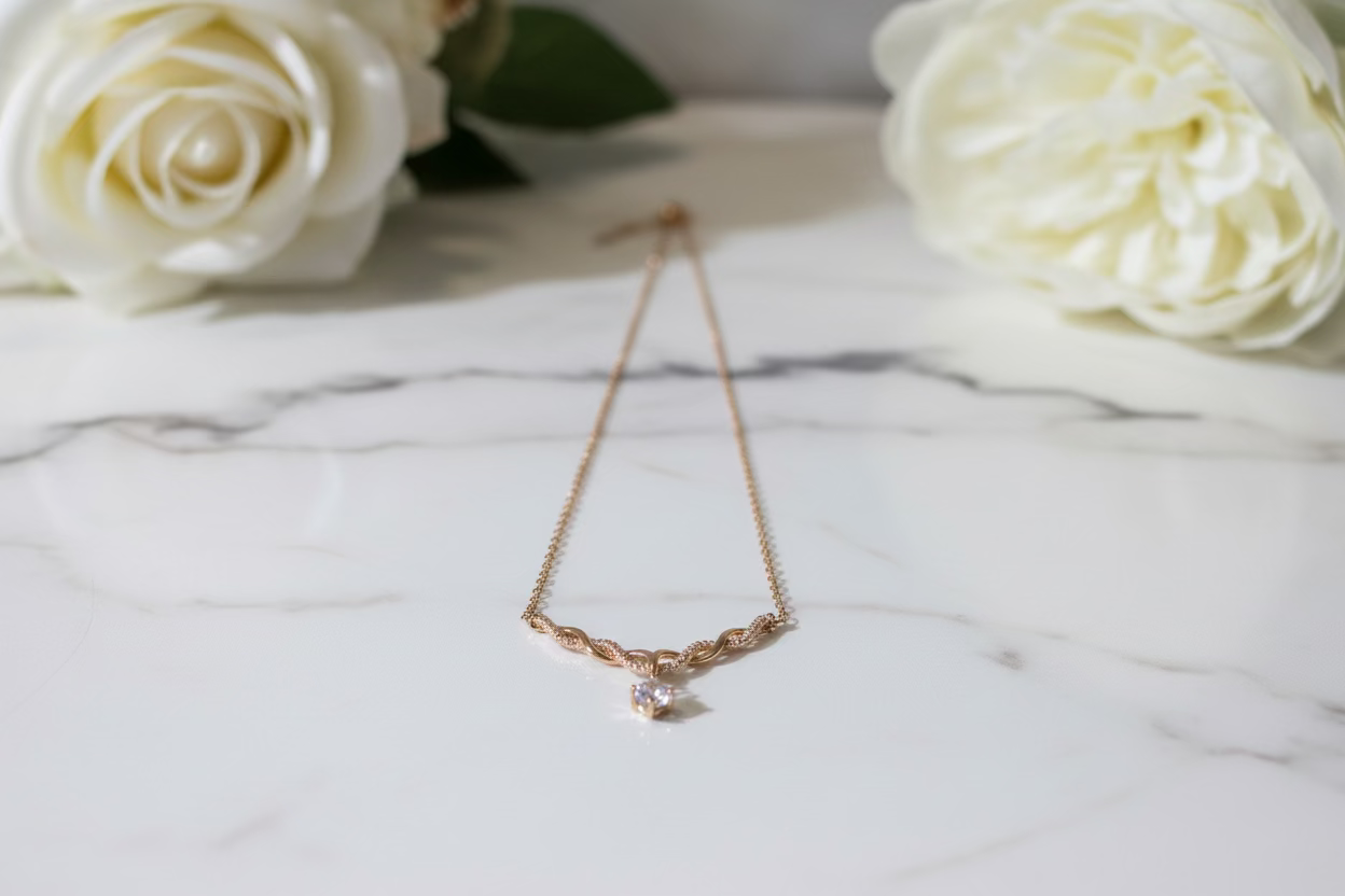 Collier en acier inoxydable couleur or