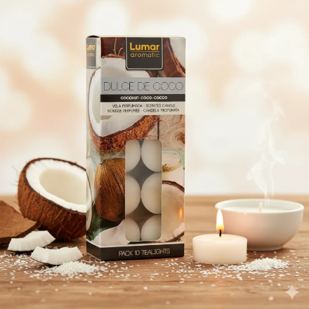 (Précommande) Lot de 10 bougies chauffe plat - Parfum coco