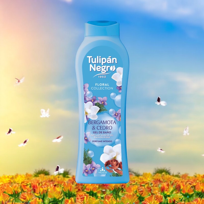 Gel douche Bergamote & cèdre 650ml - Tulipan Negro