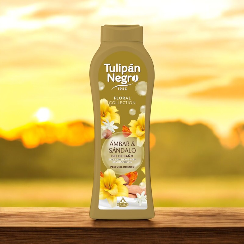 Gel douche Ambar & bois de santal 650ml - Tulipan Negro
