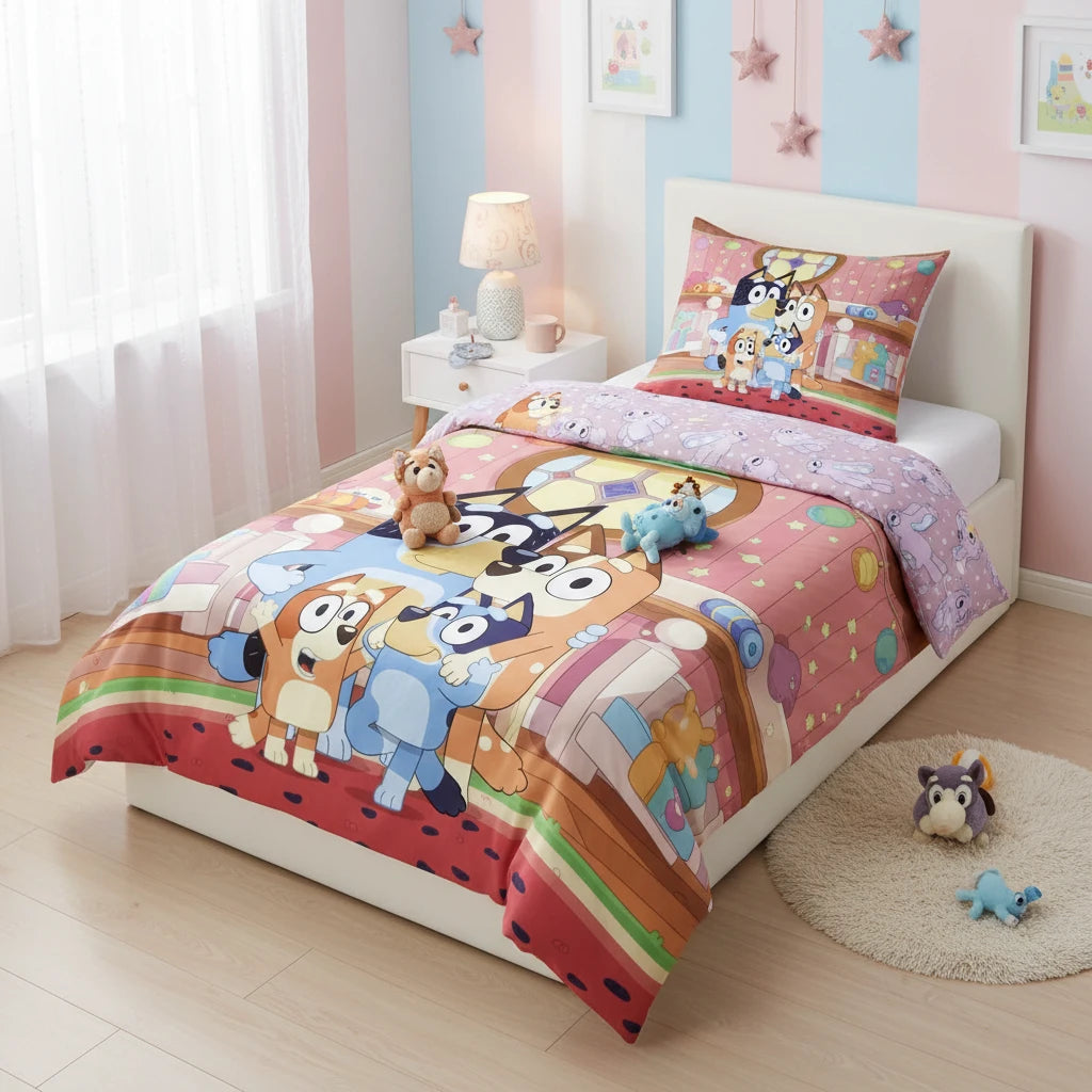 (Précommande) Parure de lit bébé Bluey