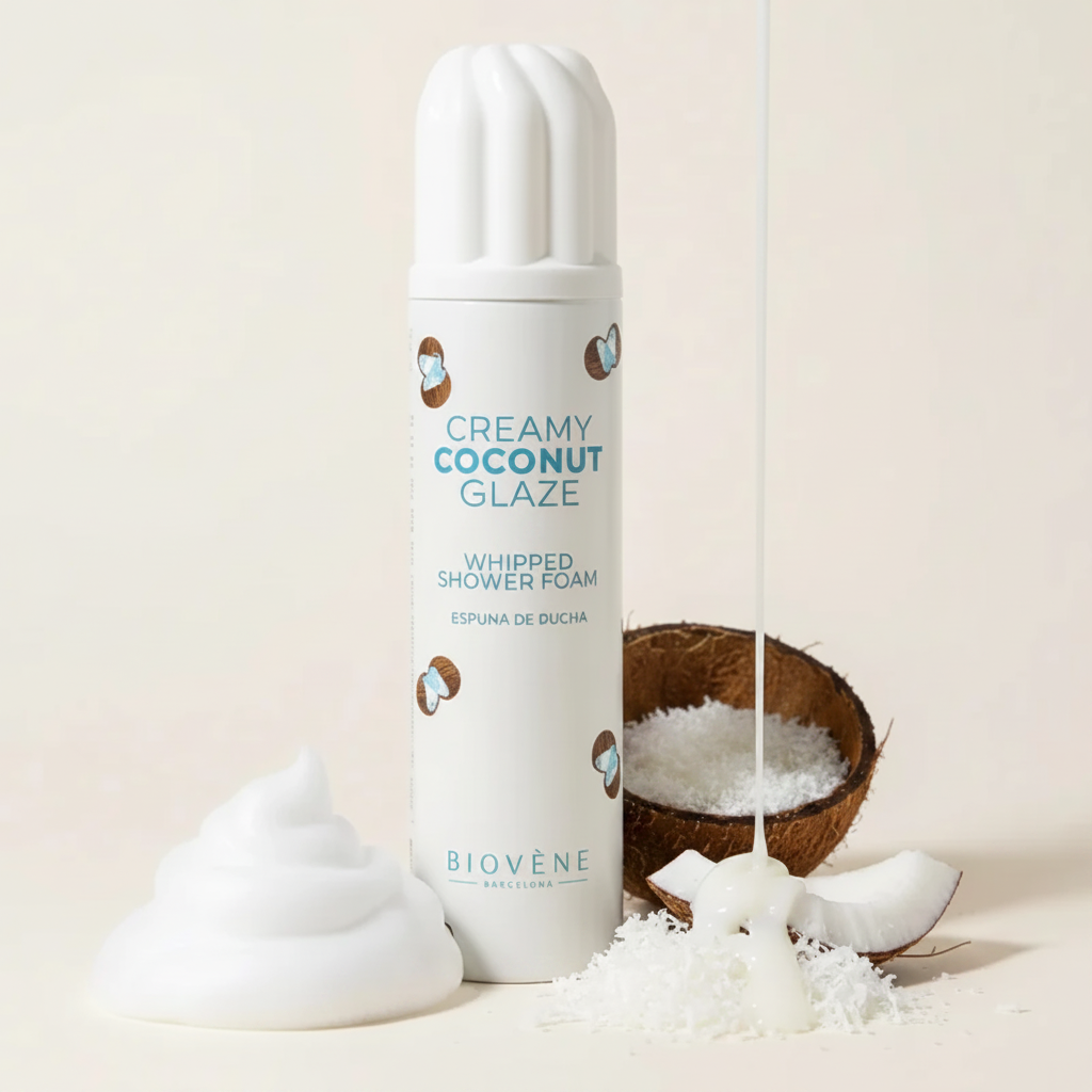 🥥🍦 Mousse de douche crémeuse en glaçage de coco (250ML)