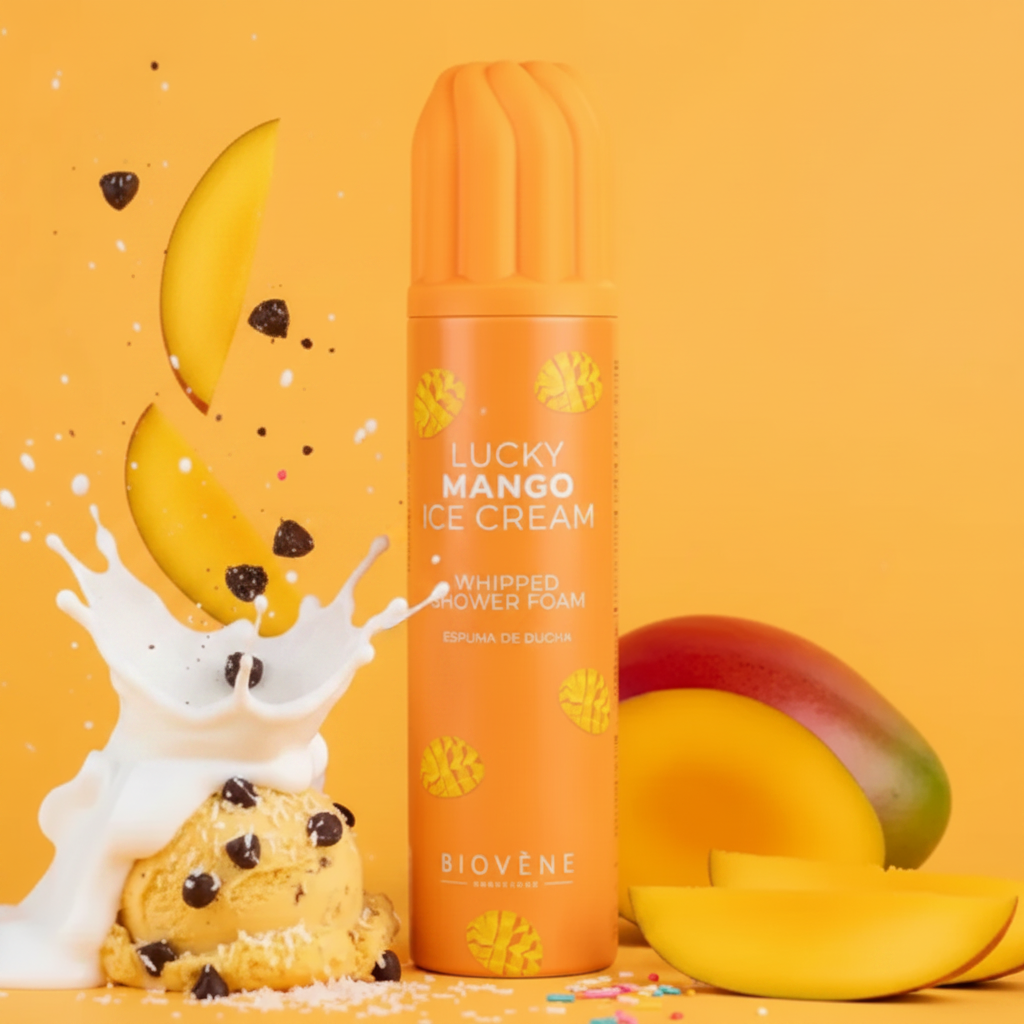 🥭🍦 Mousse de douche chantilly - Glace à la mangue (250ml)