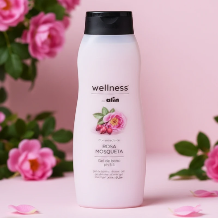 (Précommande) Gel Douche & Bain WELLNESS – Format Généreux 750ML à la Roses PH5.5