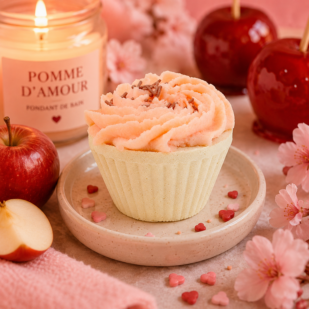 đ Fondant de Bain Cupcake â Parfum Pomme dâAmour đ