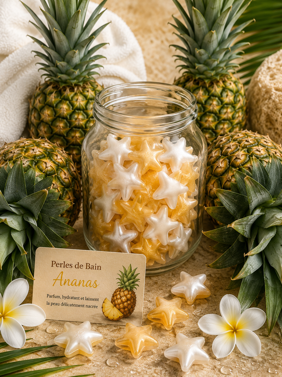 Perle de bain - Etoile ananas