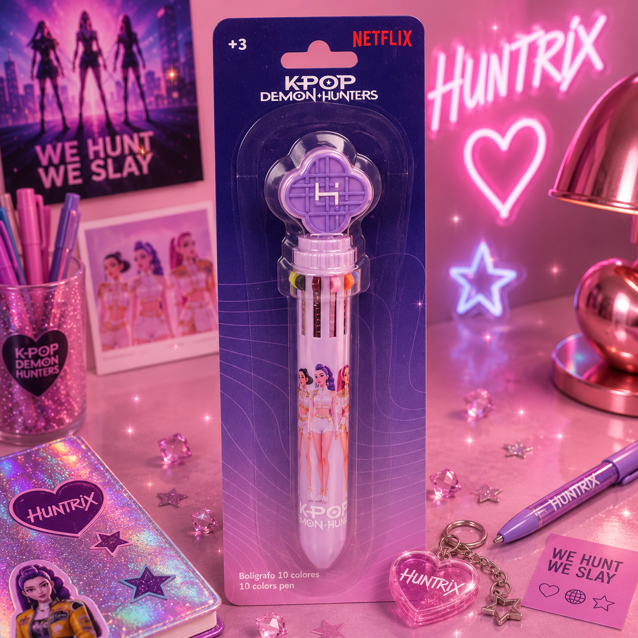 (Précommande) Stylo iconique K-pop Demon Hunters à 10 couleurs