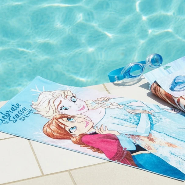(Précommande) Ensemble serviette et lunettes de natation Disney La Reine des Neiges