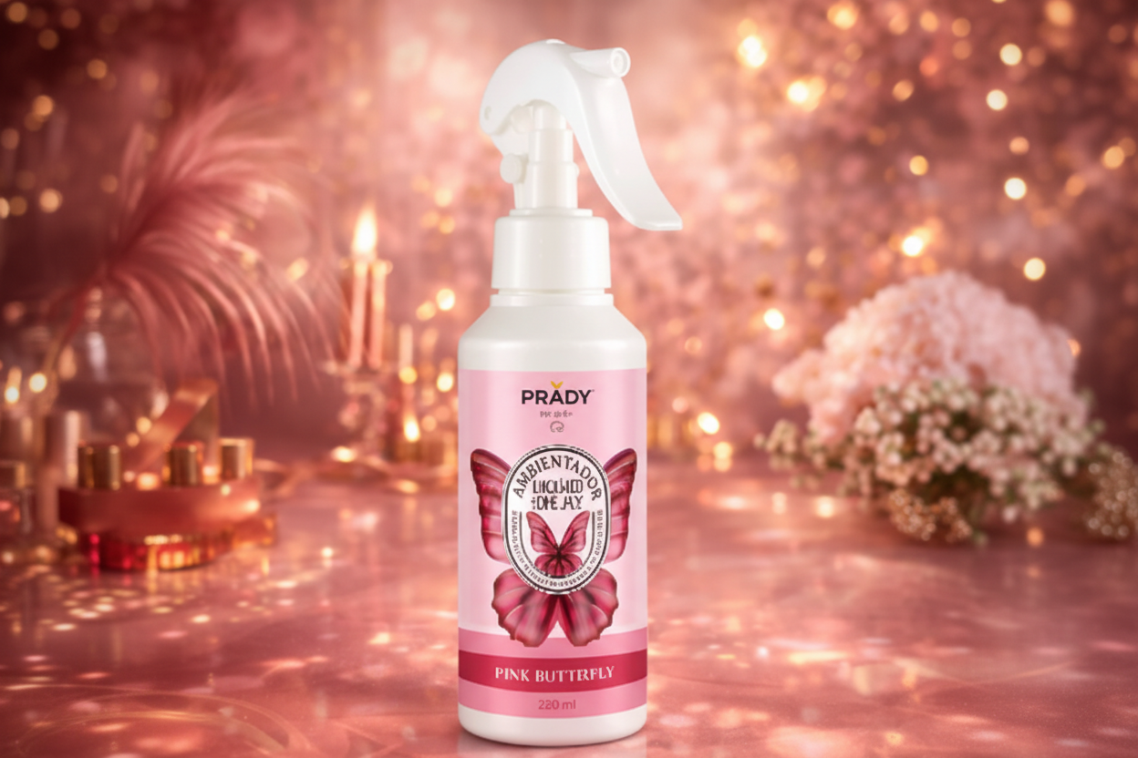(Précommande) Spray Maison & Textile Pink Butterfly Prady – Désodorisant Parfum Glamour