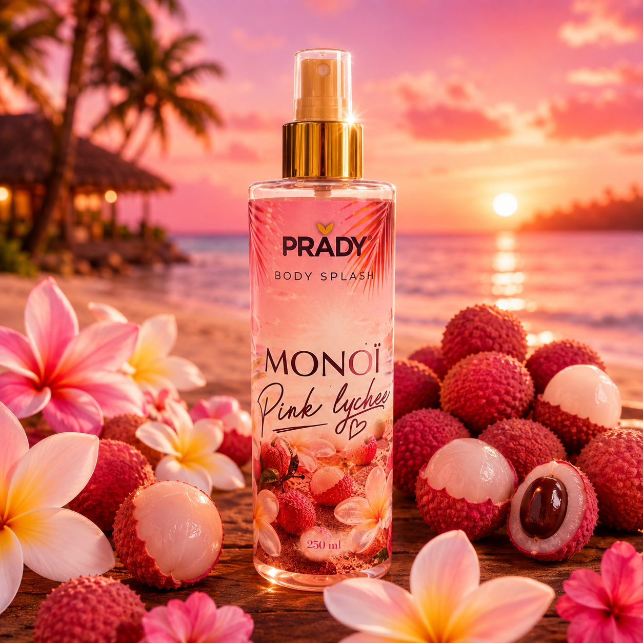 Brume Corporelle Monoï Pink Lychee Prady 250 ml