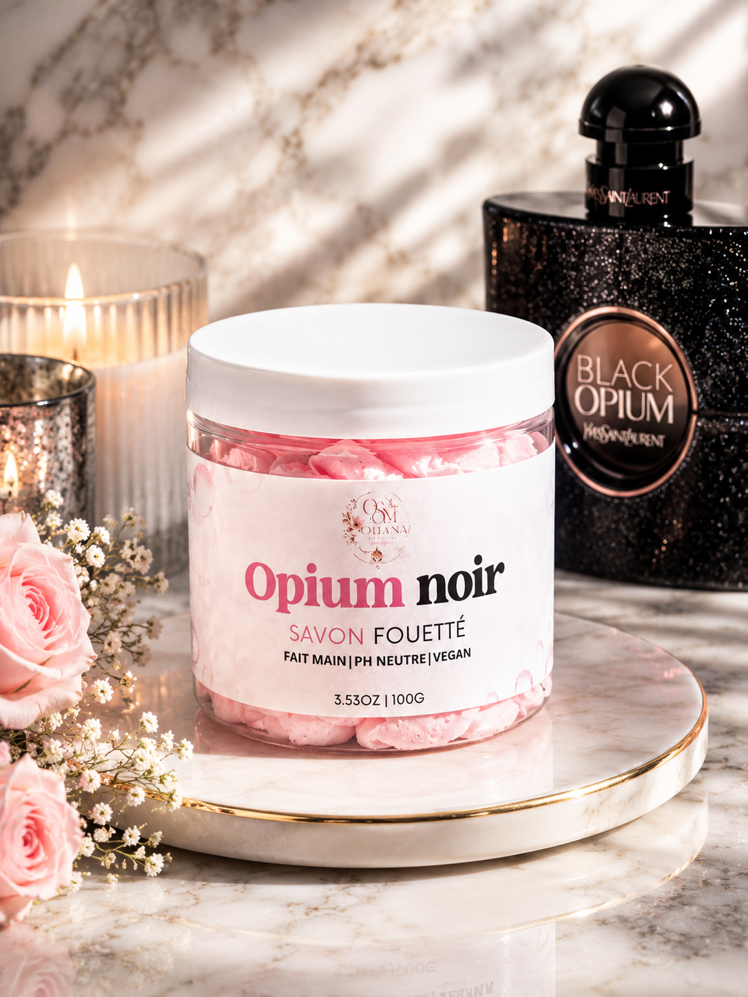 Savon fouetté Opium noir (Black opium) 100g