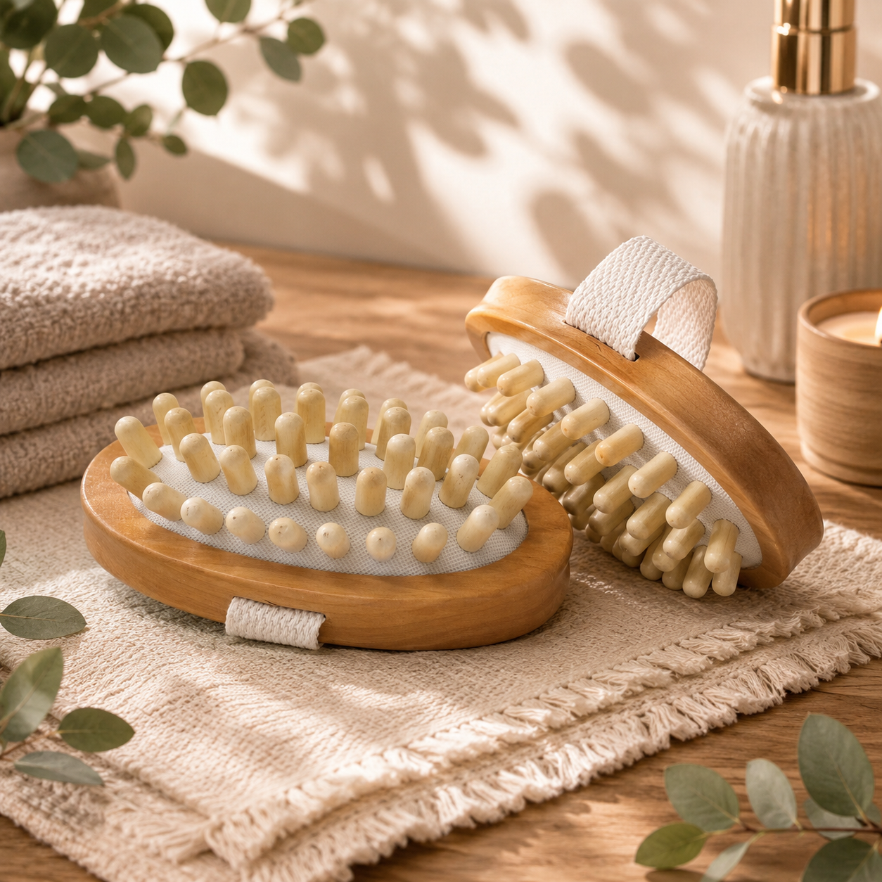 🌿 Accessoire de Massage en Bois – Masseur Anti-Cellulite