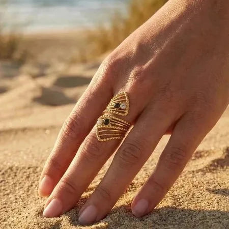 Bague Élégance Graphique – Acier Inoxydable ✨
