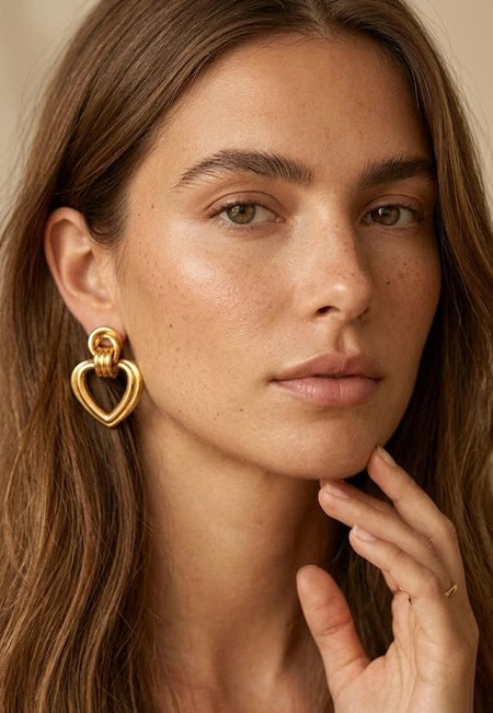 Boucles d’Oreilles Cœur – Acier Inoxydable ❤️✨