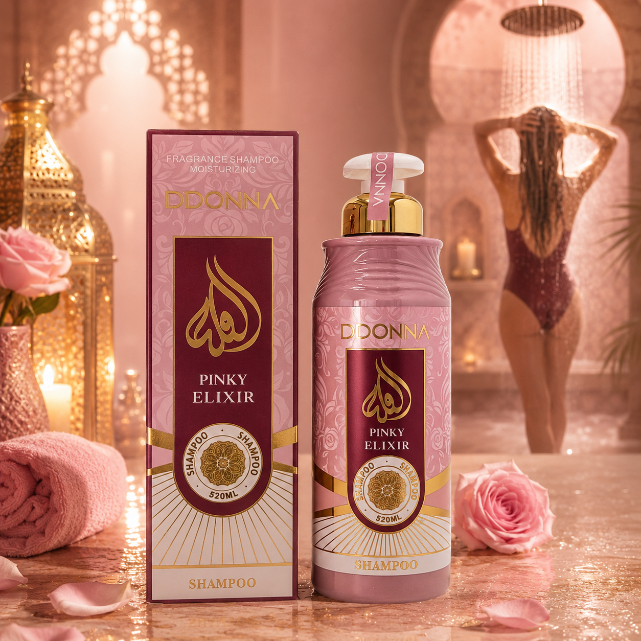 ✨ Gel Douche Pinky Elixir – D’Donna Dubai – 520 ml