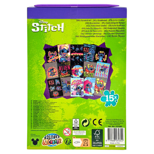 Ensemble de papeterie Stitch Disney à gratter