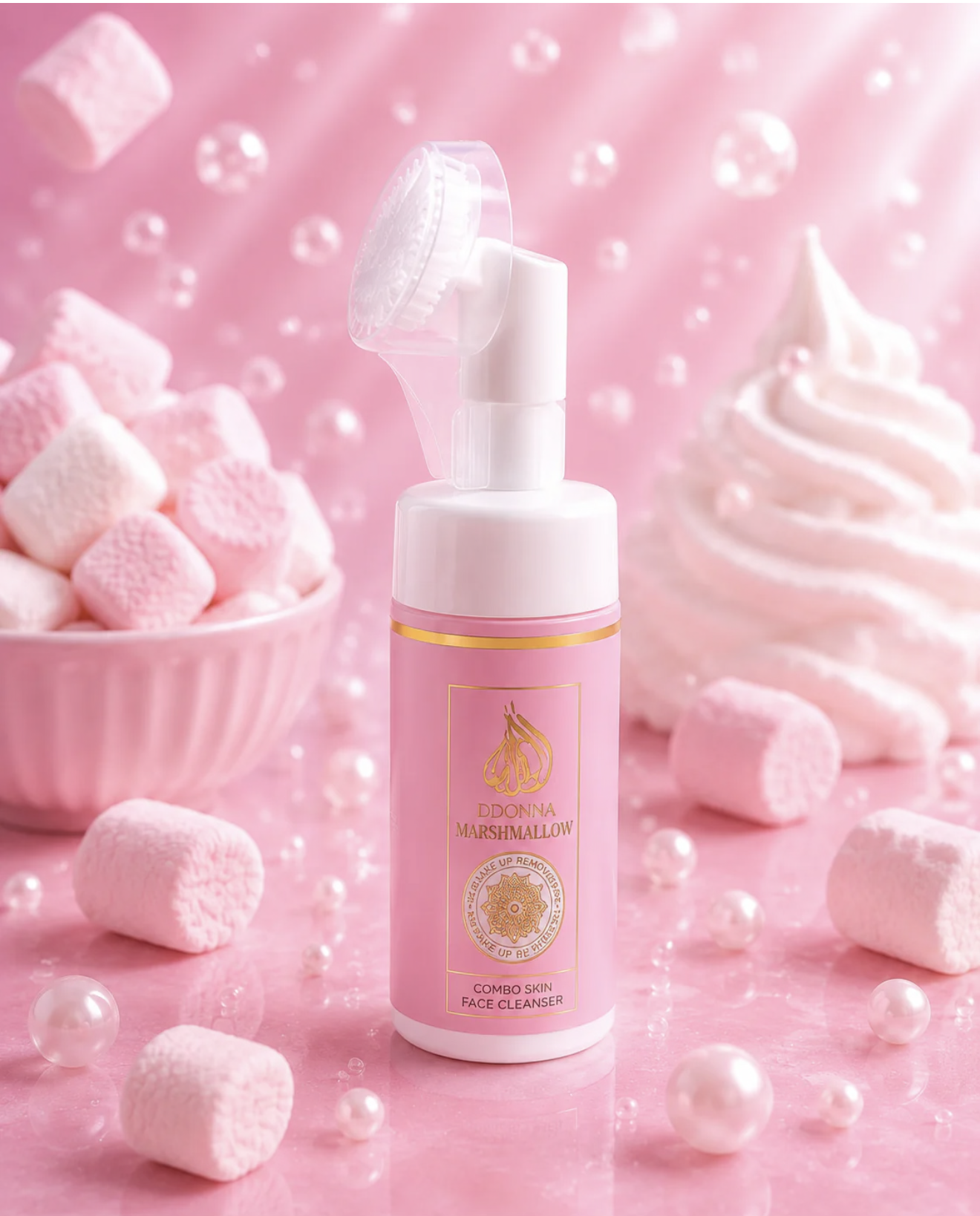 🩷 Mousse Nettoyante Visage Marshmallow D’Donna Dubai – 100 ml