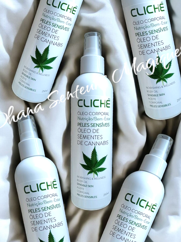 Huile corporelle Cliché - Graines de cannabis