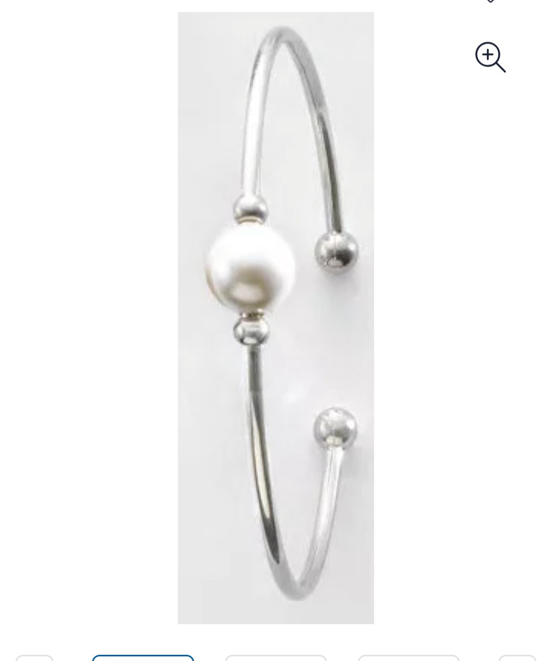 Bracelet en perles couleur argent