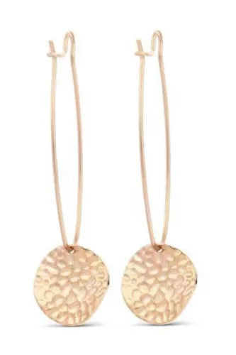 Boucle d'oreille couleur or rose