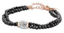 Bracelet en perles noires White Stone