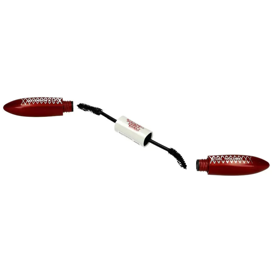 Mascara noir double effet