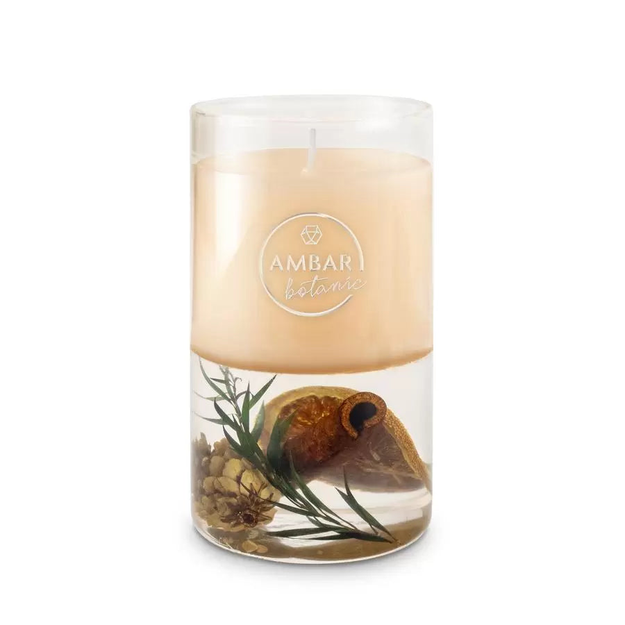 Bougie parfumée en cire et gélatine - Orange et cannelle