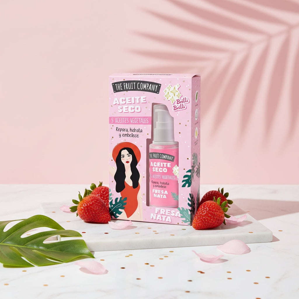 Huile corporelle - Sèche Fraise et Crème