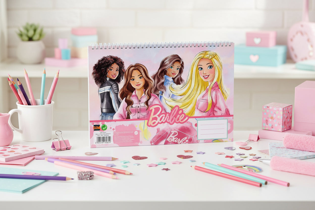 (Précommande) Carnet de croquis à spirale A/4 Barbie